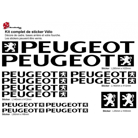 sticker cadre peugeot vélo