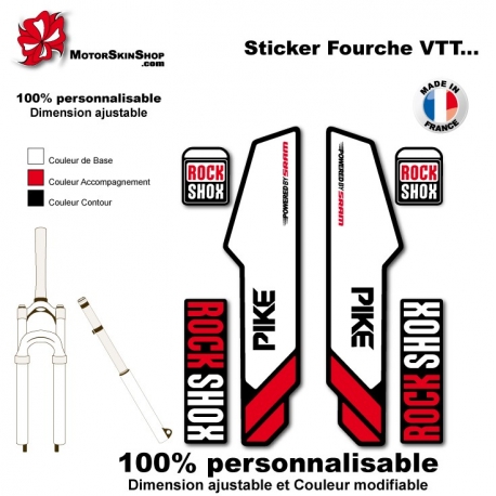 Sticker fourche Sid Rock Shox Forks Bleu 2013