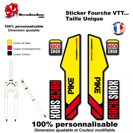 Sticker fourche Pike Rock Shox Couleur