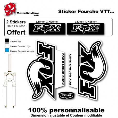 Sticker fourche Fox Couleur VTT