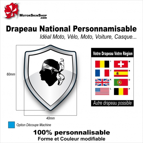 Sticker Drapeau national Corse