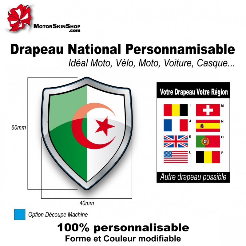 sticker drapeau algérie