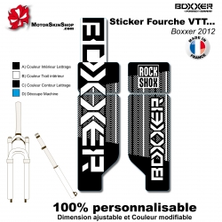 Sticker fourche Neon Boxxer Noir 2012 Factory