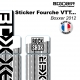 Sticker fourche Neon Boxxer Blanc 2012