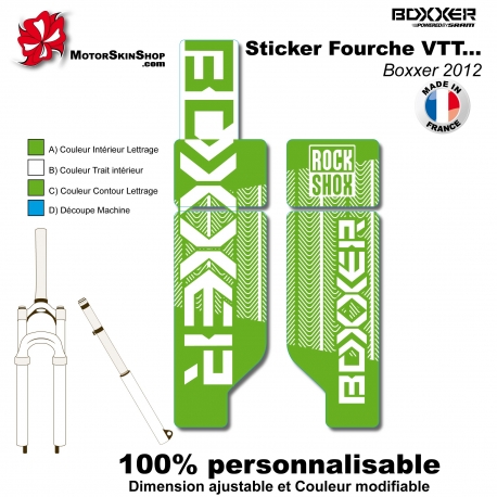 Sticker fourche Neon Boxxer Vert 2012