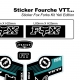 Sticker fourche Fox Forks Yeti Edition Noir
