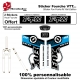 Sticker fourche Fox Forks Yeti Edition Bleu