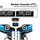 Sticker fourche Fox Forks Yeti Edition Bleu