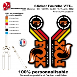 Sticker Fox Racing Shox Heritage 2015 Rouge