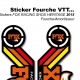 Sticker Fox Racing Shox Heritage 2015 Rouge