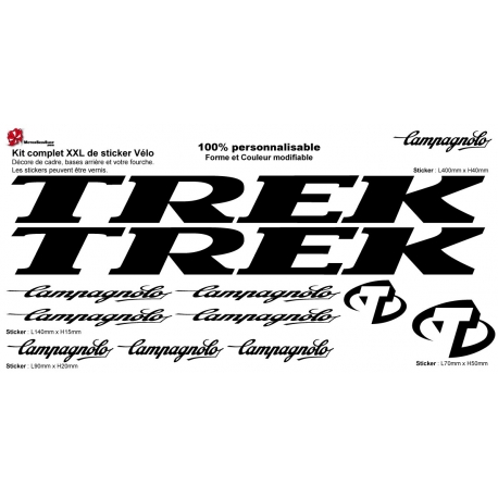 Sticker cadre Trek Shimino Campagnolo XXL