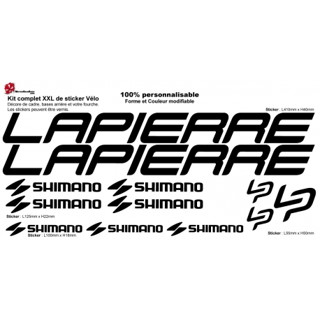 Sticker vélo Lapierre Shimano Campagnolo XXL