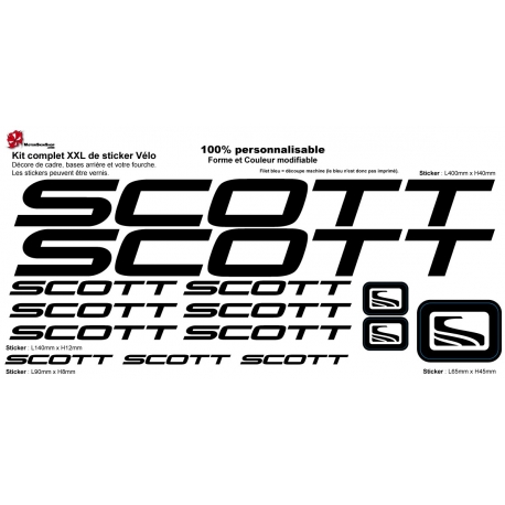 Sticker cadre vélo Scott XXL