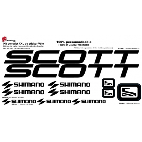 Sticker vélo Scott Shimano Campagnolo XXL