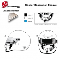 Sticker casque Tete de Mort Skull décoration