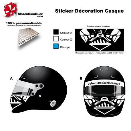 sticker casque star wars décoration mentonnière