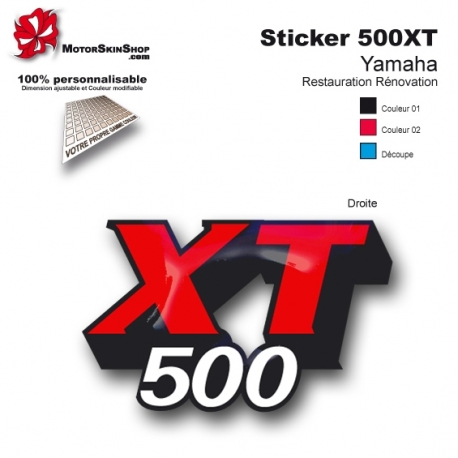 Sticker reservoir 500 XT Moto Yamaha