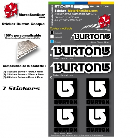 Planche Sticker Burton casque