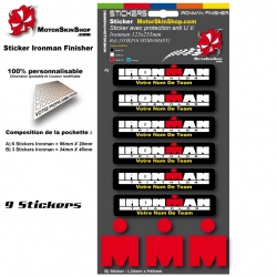 Sticker Ironman Team Personnalisable