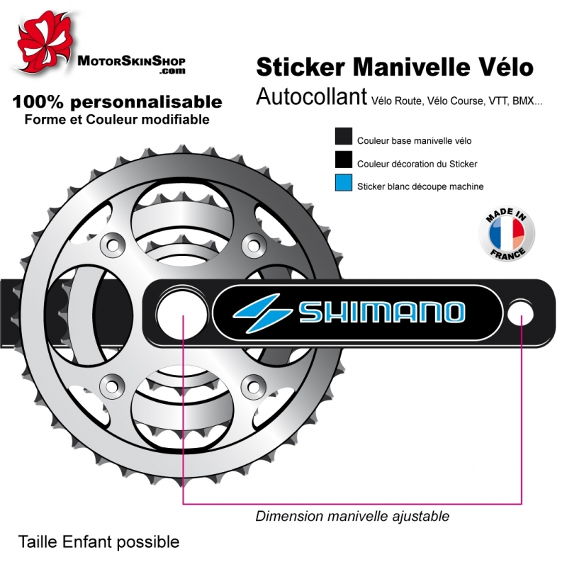 Stickers autocollant cadre vélo personnalisé lot de 2