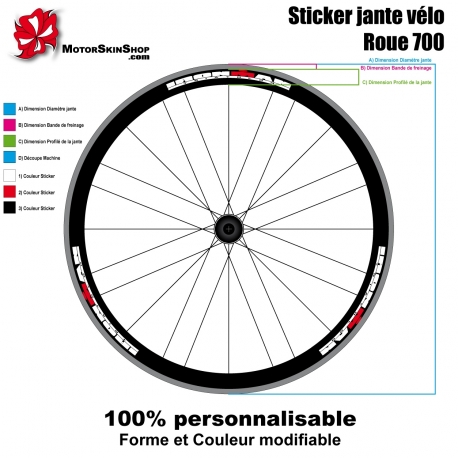 Sticker jante vélo ironman