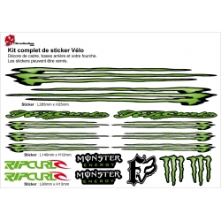 Sticker cadre vélo Kit monster Energy Rip Crurl