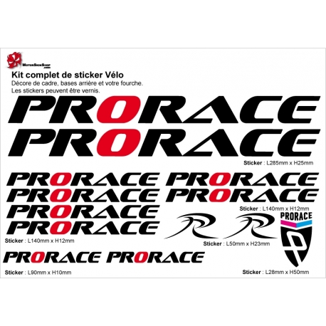 Sticker cadre Prorace Vélo