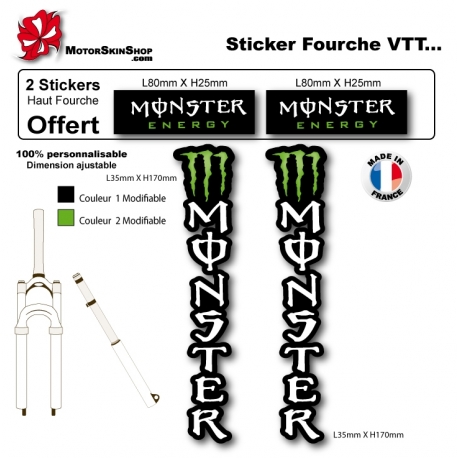 Sticker fourche Monster Energy VTT