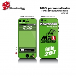 Sticker iPhone 5 Kawasaki Moto Cross