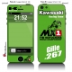 Sticker iPhone 5 Kawasaki Moto Cross