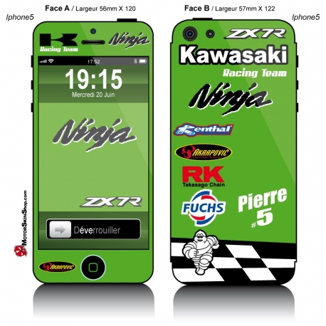 Sticker iPhone 5 Kawasaki Sportive ZX7R