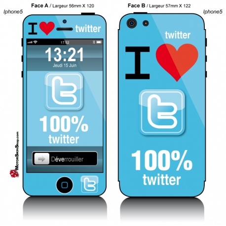 Sticker iPhone 5 Twitter