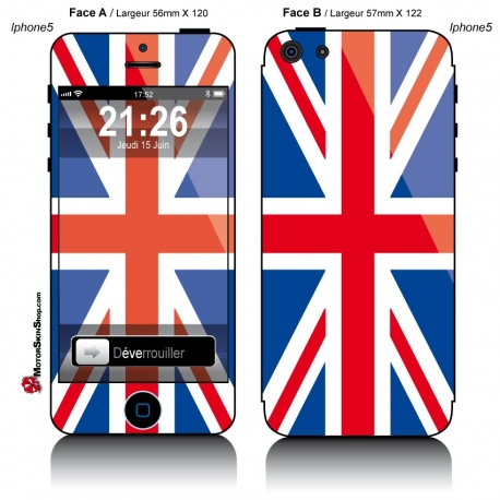 Sticker iPhone 5 Drapeau Anglais