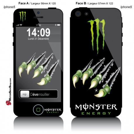 Sticker iPhone 5 Monster Energy Griffe Monstre