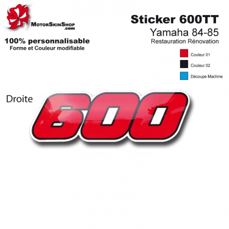 Sticker 600 Moto Yamaha 84-85