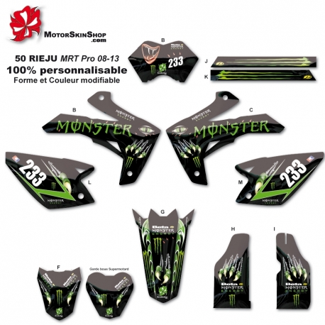 Kit déco 50 Rieju MRT Monster Griffe