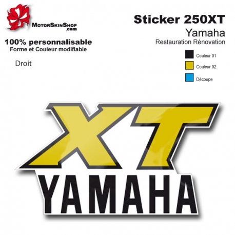 Sticker 250 XT Moto Yamaha Americaine