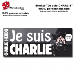 sticker Je suis Charlie Soutient Attentat du 07-01-2015