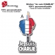 sticker Je suis Charlie Soutient Attentat Drapeau