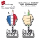 sticker Je suis Charlie Soutient Attentat Drapeau