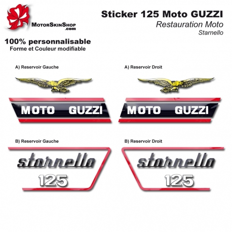 Sticker 125 Moto GUZZI Starnello
