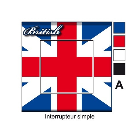 Sticker prise drapeau Anglais universel