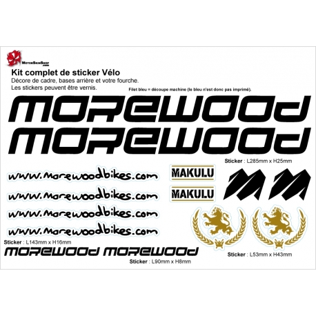 Sticker cadre vélo Kit Morewood