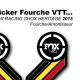 Sticker Fourche fox 2015 Noir Jaune Rouge