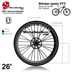 Sticker jante Syncros VTT texte