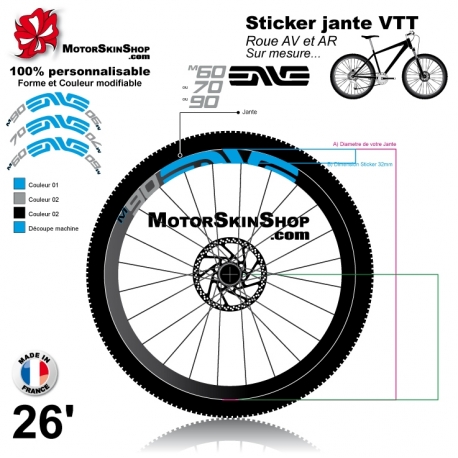 Sticker jante ENVE 2015 VTT M60 M70 M90