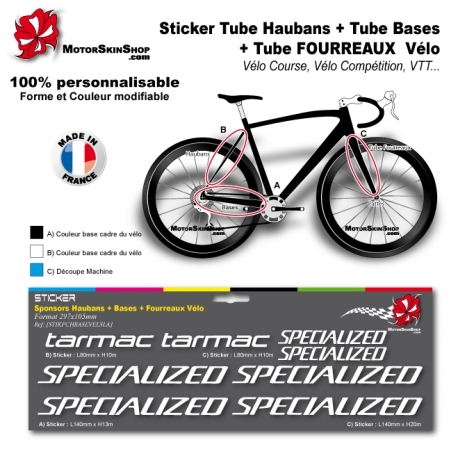 Planche Sticker Specialized Tarmac Hauban Base Fourreau 