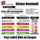 Sticker nominatif Vélo et Casque Oblique personnalisable