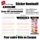 Sticker nominatif Vélo et Casque Oblique personnalisable