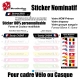 Sticker nominatif Vélo et Casque Oblique personnalisable